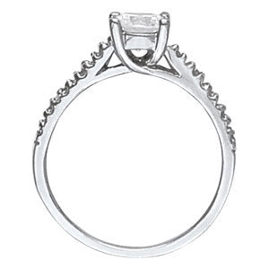 18K White Gold Multi-Diamond Wedding Band
