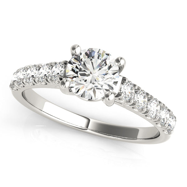 18K White Gold Diamond Trellis Engagement Ring