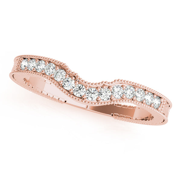 18K Rose Gold Diamond Wedding Band