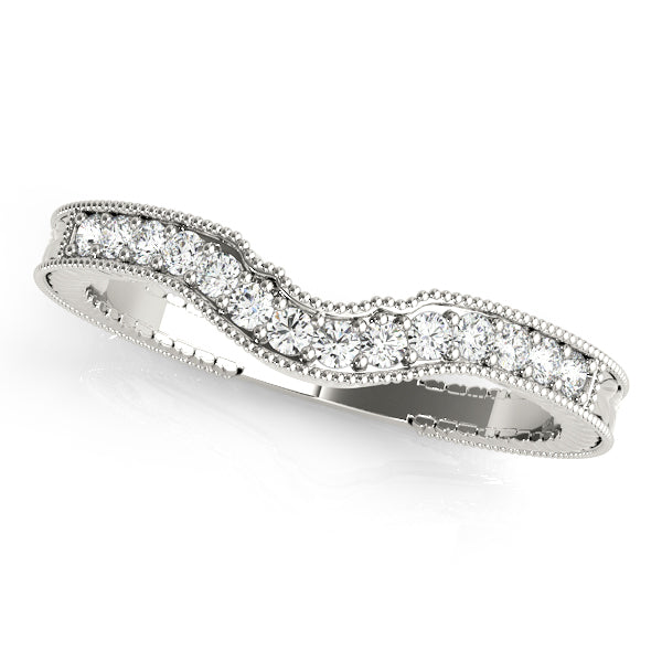 14K White Gold Diamond Wedding Ring