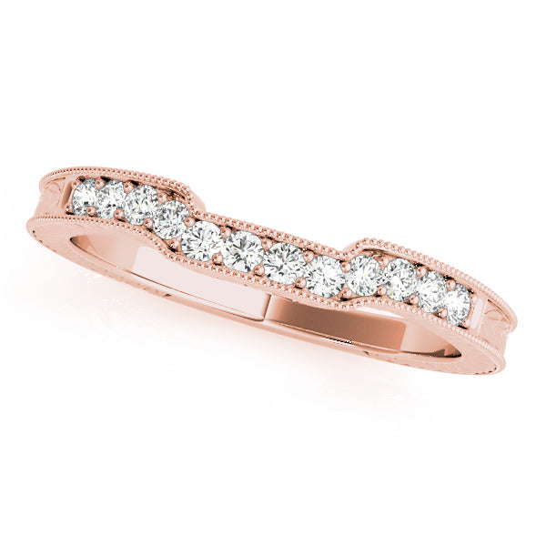 14K Rose Gold Diamond Wedding Band