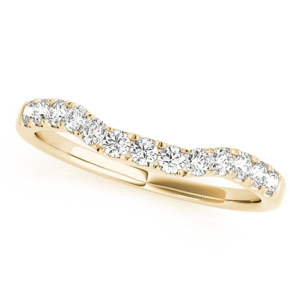14K Yellow Gold Diamond Wedding Band