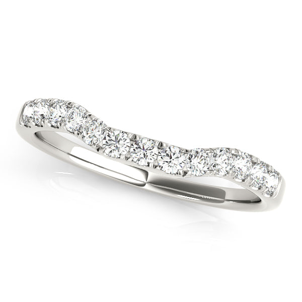 18K White Gold 1/2 ct Diamond Wedding Band