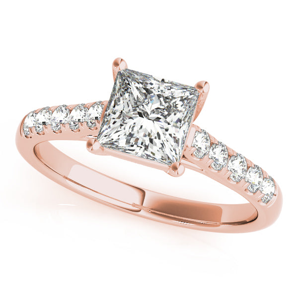 18K Rose Gold 1 CT Diamond Trellis Engagement Ring