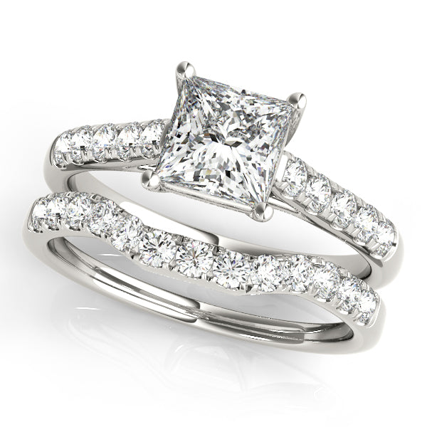 18K White Gold 1 CT Diamond Trellis Engagement Ring