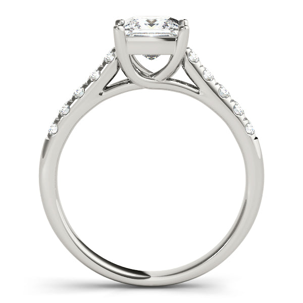 Platinum White Diamond Trellis Engagement Ring