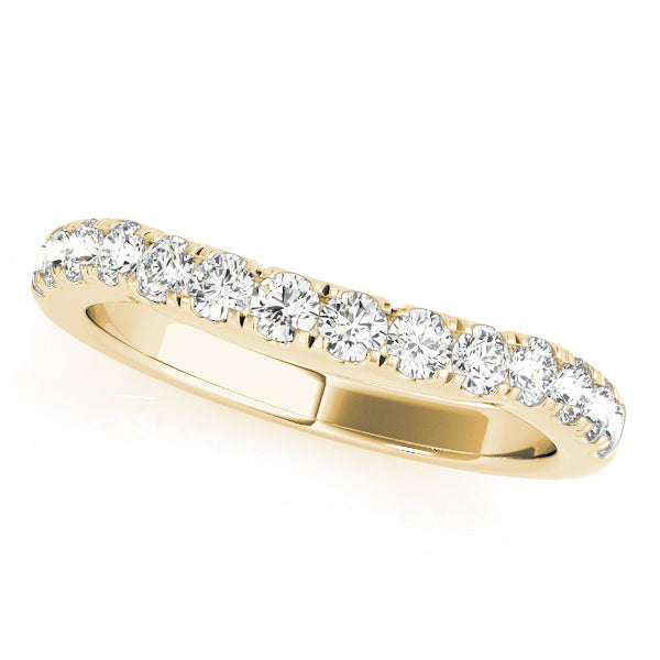 18K Yellow Gold 1/3 ct Diamond Wedding Band