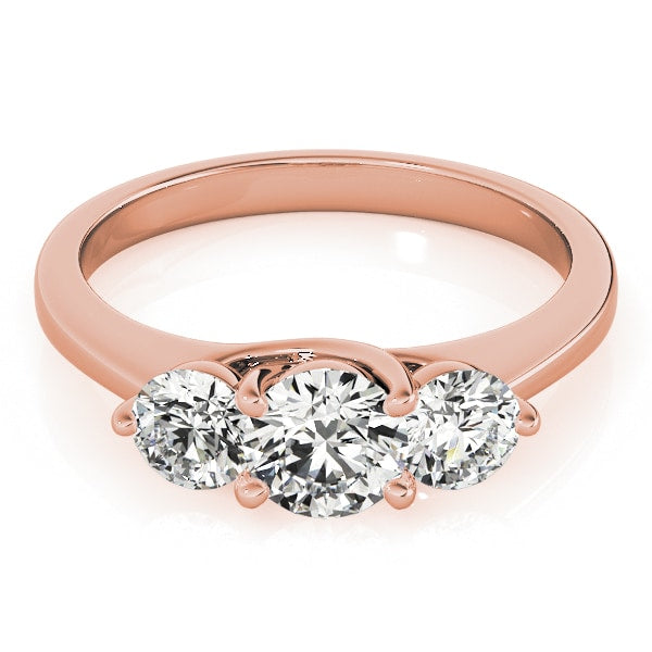ENGAGEMENT RINGS 3 STONE ROUND