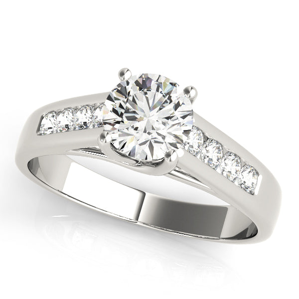 14K White Gold 1 ct Diamond Trellis Engagement Ring