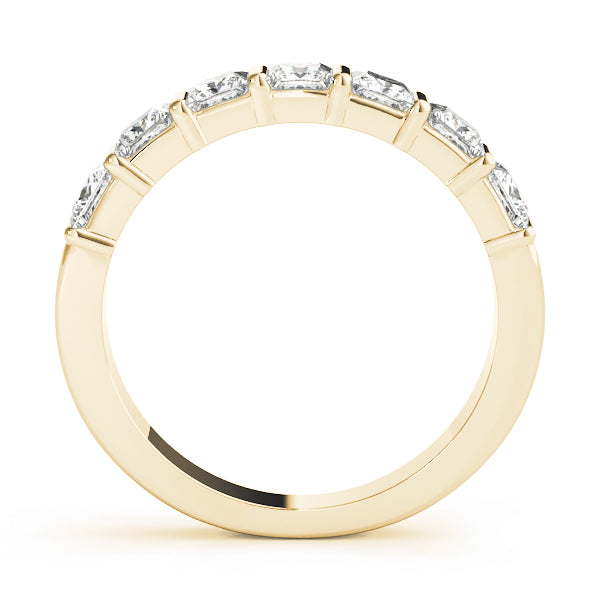 14K Yellow Gold Square Diamond Wedding Ring