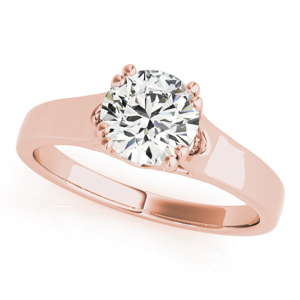 18K Rose Gold 1ct Diamond Engagement Solitaire Ring