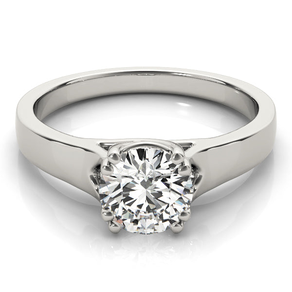 1ct Diamond 18K White Gold Solitaire Engagement Ring
