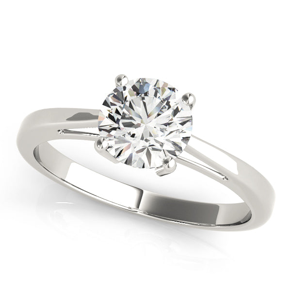 14K White Gold 1 CT Round Diamond Engagement Ring
