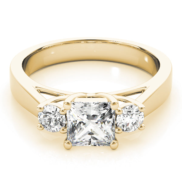 18K Yellow Gold 1 ct Diamond Three-Stone Ring