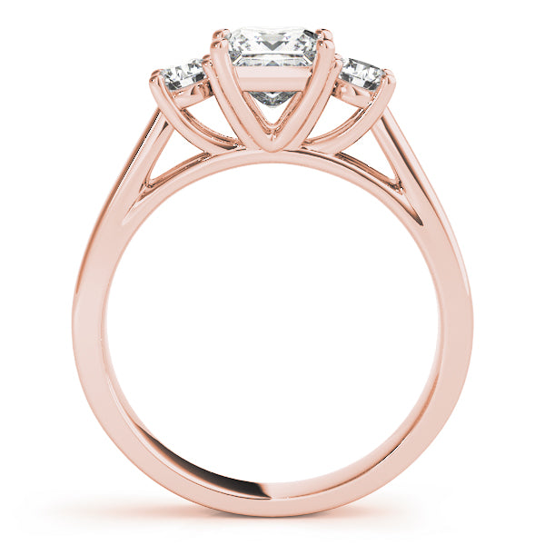 18K Rose Gold 1 ct Diamond Three-Stone Ring