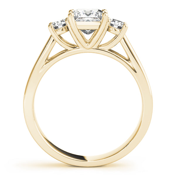 18K Yellow Gold 1 ct Diamond Three-Stone Ring