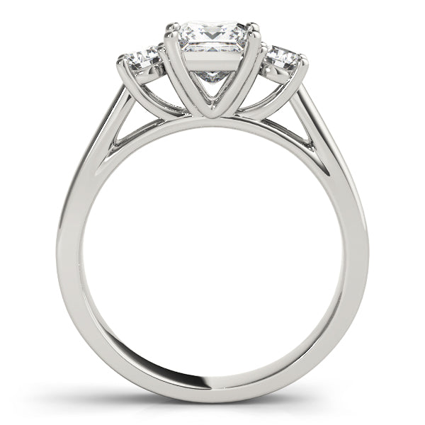 18K White Gold 1 ct Diamond Three-Stone Ring
