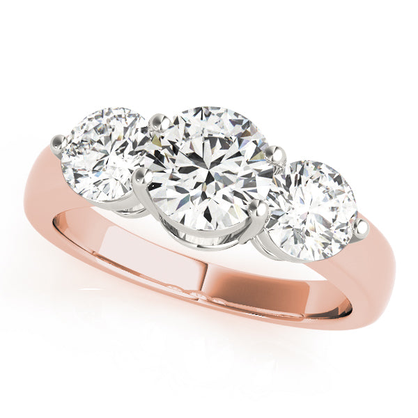 18K Rose Gold 2 ctw Round Diamond Engagement Ring