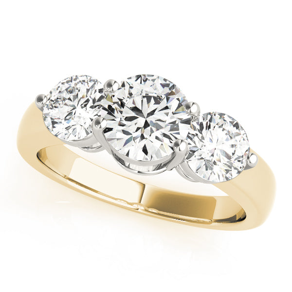 18K Yellow Gold 2 ctw Round Diamond Engagement Ring