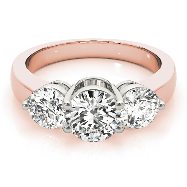 18K Rose Gold 2 ctw Round Diamond Engagement Ring