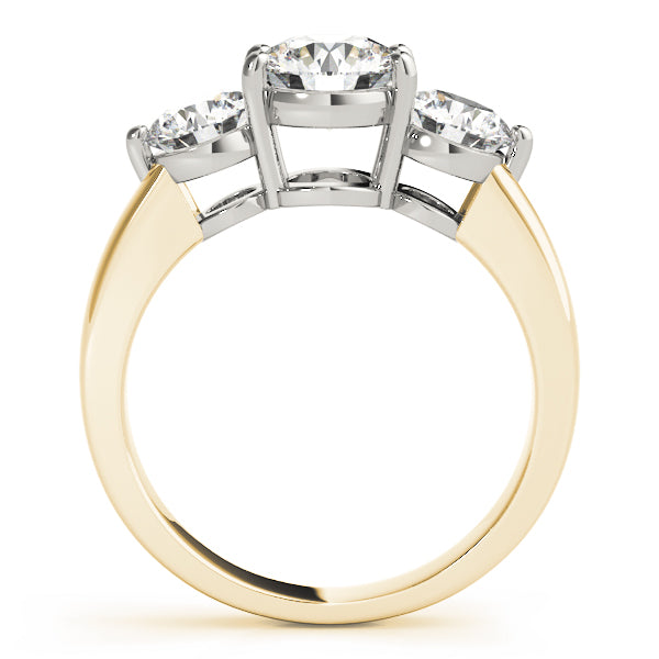 18K Yellow Gold 2 ctw Round Diamond Engagement Ring