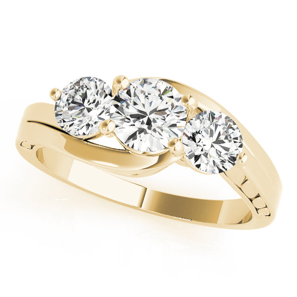 14K Yellow Gold 1 CT Diamond Engagement Ring