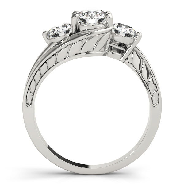 14K White Gold 1 CT Round Diamond Engagement Ring