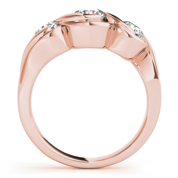 14K Rose Gold 1 CT Diamond Three-Stone Engagement Ring