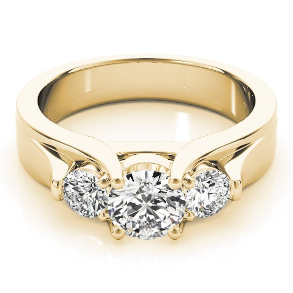 ENGAGEMENT RINGS 3 STONE ROUND