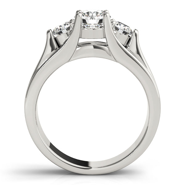 14K White Gold 1 CT Round Diamond Engagement Ring