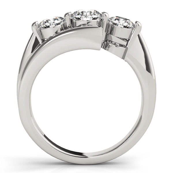 14K White Gold 1 CT Round Diamond Engagement Ring