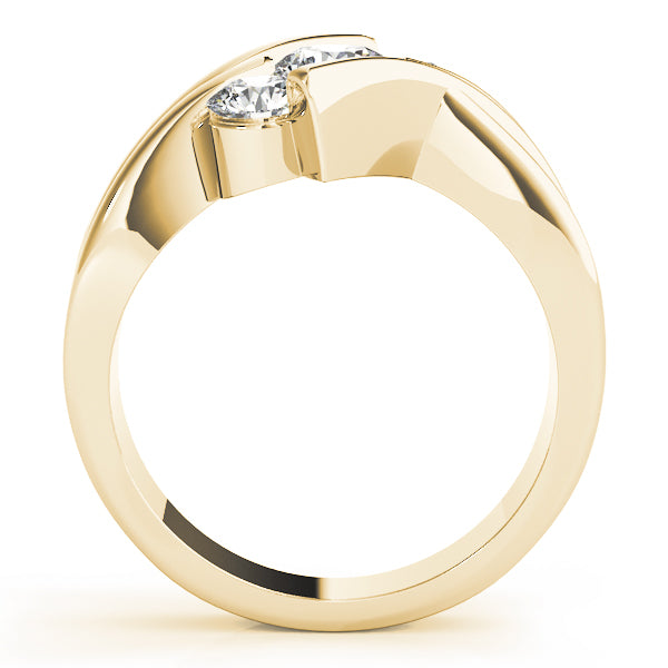 18K Yellow Gold 1 ct Diamond Three-Stone Engagement Ring