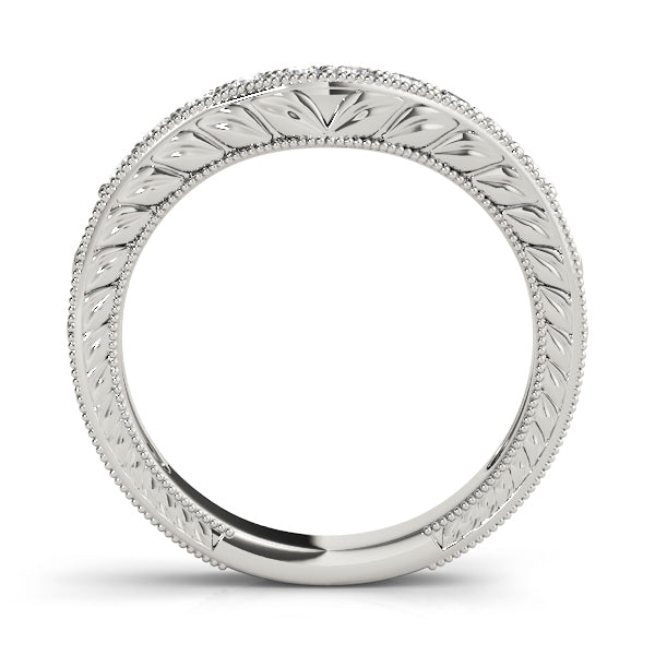 14K White Gold Multi-Diamond Wedding Band