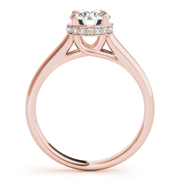 14K Rose Gold Round Diamond Engagement Ring