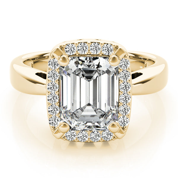 14K Yellow Gold Cushion Diamond Fashion Ring