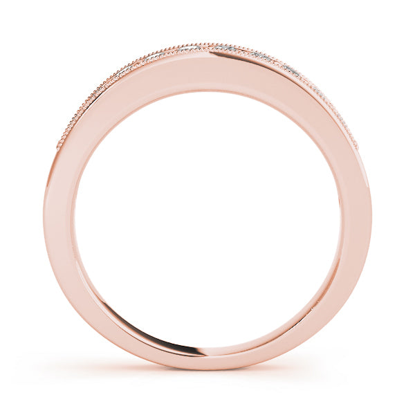 18K Rose Gold 0.10 ctw Diamond Wedding Band