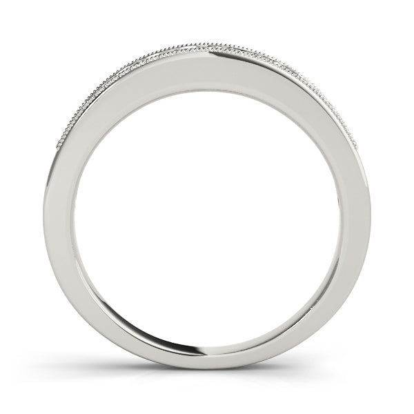 Platinum 0.10 ctw Round Diamond Wedding Band