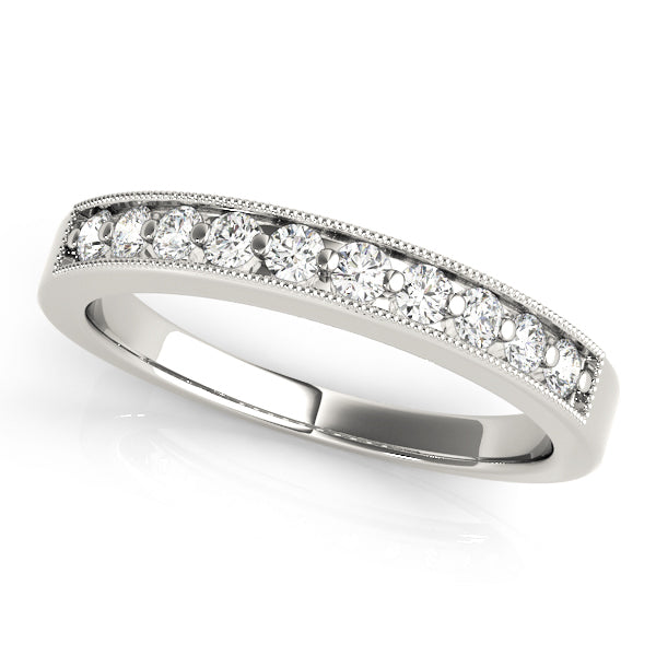14K White Gold 0.10ctw Diamond Wedding Ring