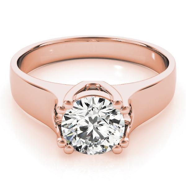 18K Rose Gold 1ct Diamond Engagement Solitaire Ring