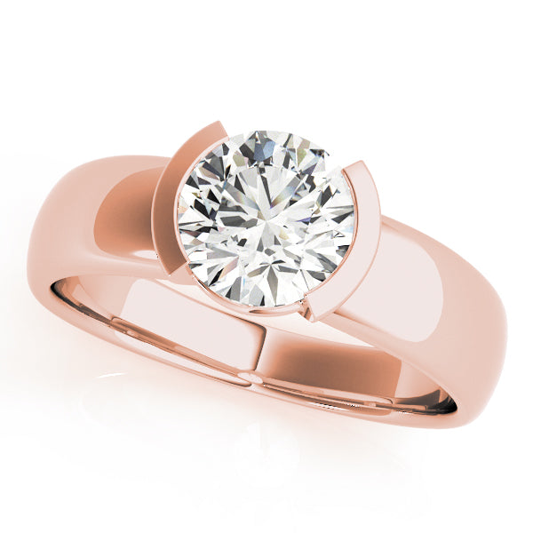 18K Rose Gold 1ct Diamond Engagement Solitaire Ring