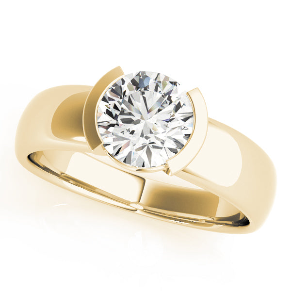 18K Yellow Gold 1 CT Diamond Engagement Ring