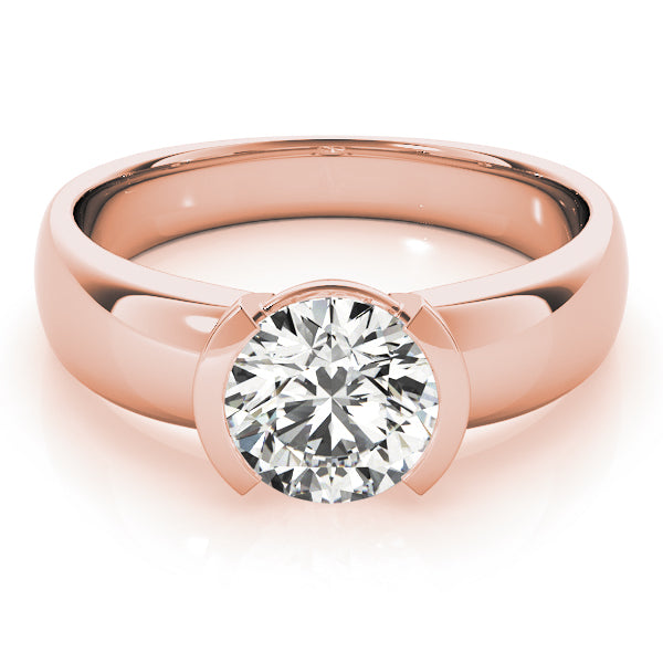 18K Rose Gold 1ct Diamond Engagement Solitaire Ring