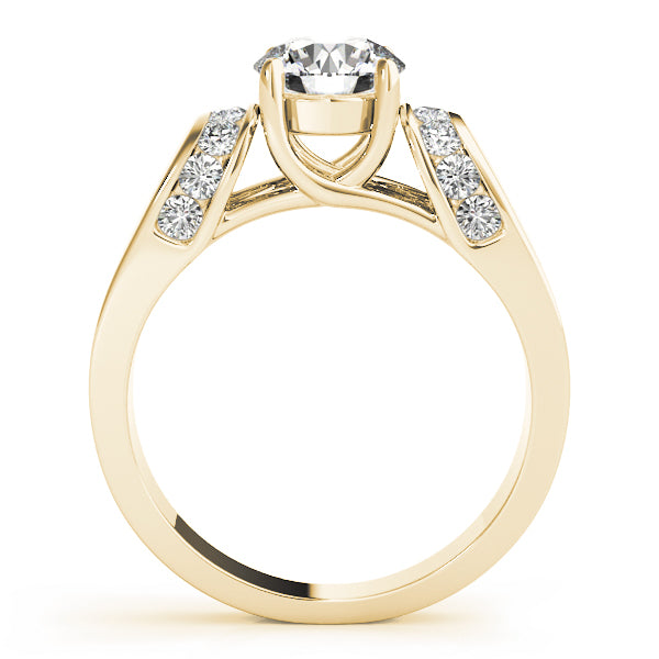 18K Yellow Gold Round Diamond Solitaire Ring