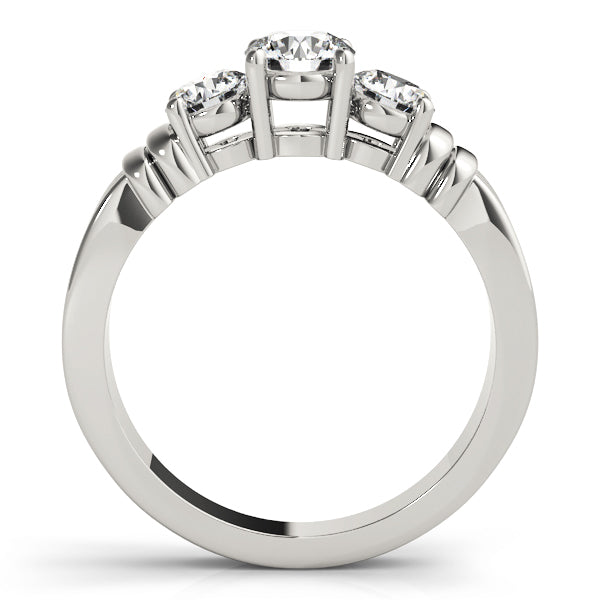 Platinum 1 ct Diamond Three-Stone Engagement Ring