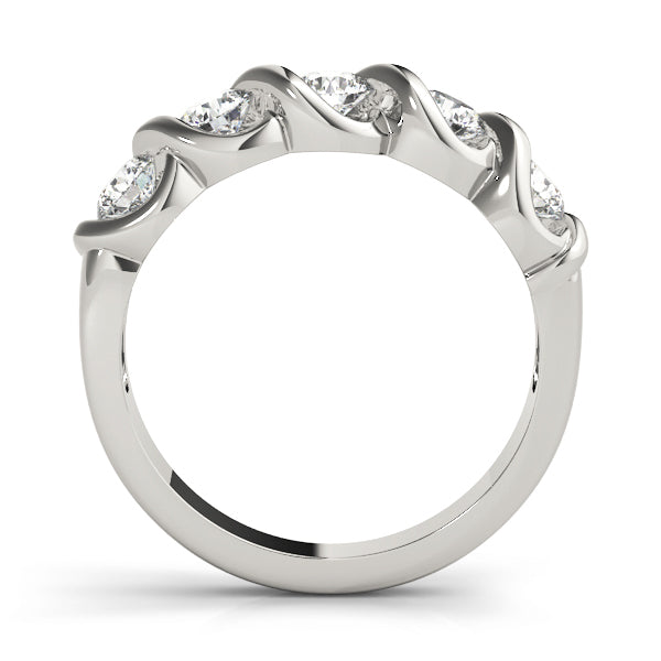 Multi-Diamond Gold Wedding Ring