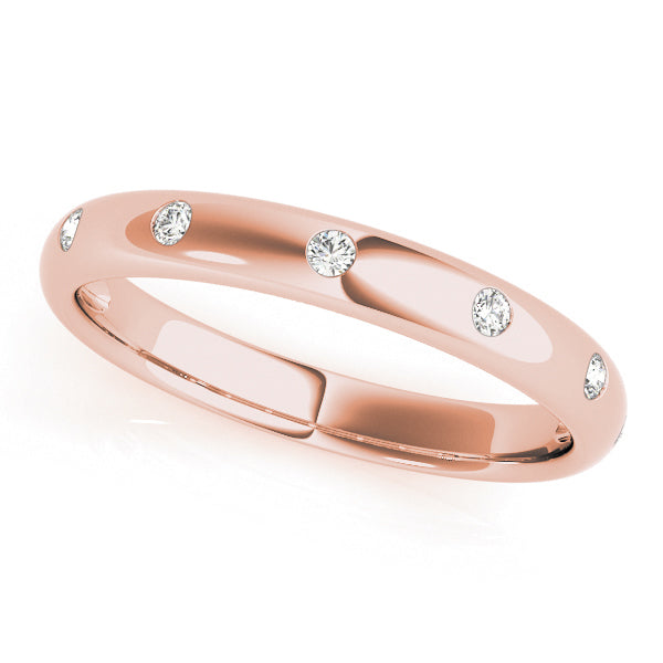 18K Rose Gold Lab Diamond Stackable Ring