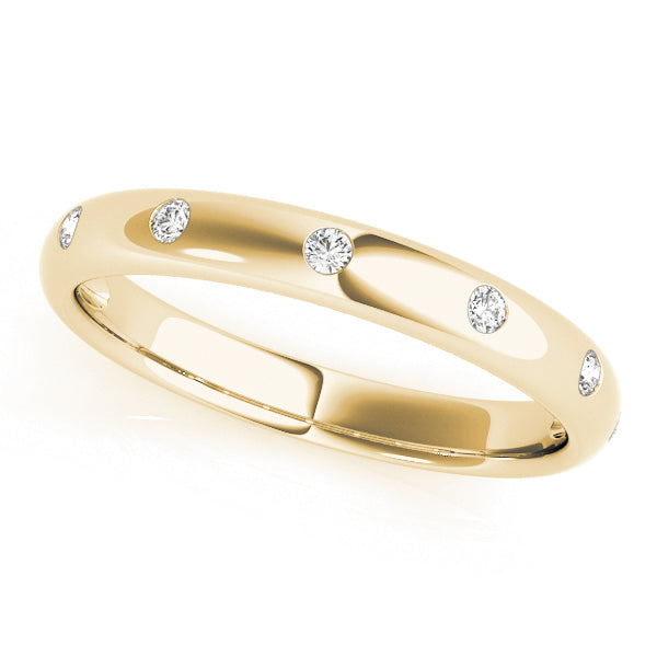 18K Yellow Gold Lab Diamond Stackable Ring