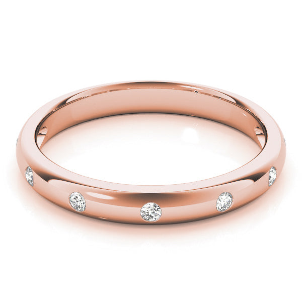 18K Rose Gold Lab Diamond Stackable Ring