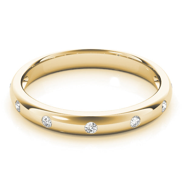 18K Yellow Gold Lab Diamond Stackable Ring