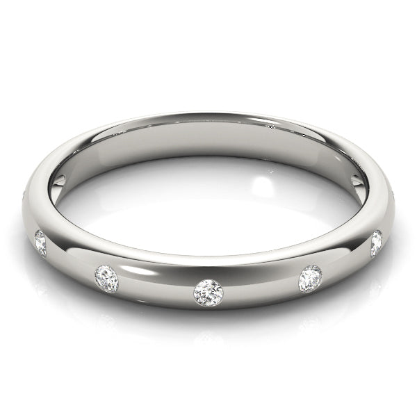 18K White Gold Lab Diamond Stackable Ring